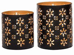 Image result for Gold Metal Pillar Candle Holders