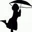 Image result for Rainbow Girl with Umbrella Silhouette