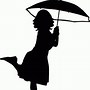 Image result for Lady and Girl with Umbrella Silhouette
