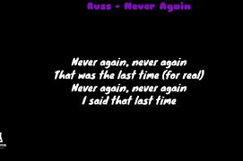 Image result for Never Again Lyrics Russ