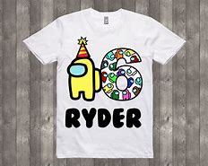 Image result for Among Us Birthday Shirt