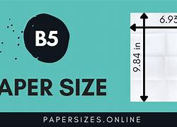 Image result for B5 Size in Inches A5