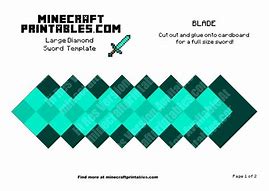 Image result for Papercraft Diamond Sword