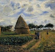 Image result for Camille Pissarro Painting Haystacks