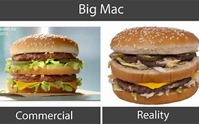Image result for Big Mac Ad vs IRL Meme