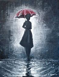 Image result for Silhouette Umbrella Girl Painting Ideas