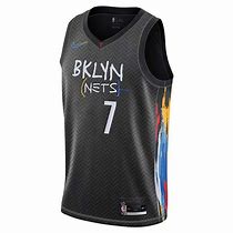 Image result for White and Black Picture of Kevin Durant in Brooklyn Nets Jersey