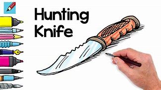 Image result for Hunting Knife Drawing
