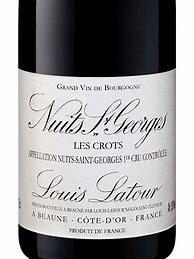 Image result for Louis Latour Nuits saint Georges Crots