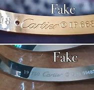 Image result for Cartier Bracelet Real vs Fake