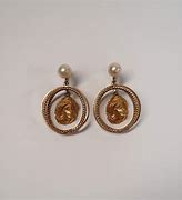 Image result for 14K Gold Pearl Diamond Clip Earrings