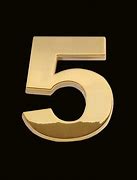 Image result for 5 in Gold Color with Black Background