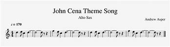 Image result for John Cena Theme Song Piano Notes Lettera