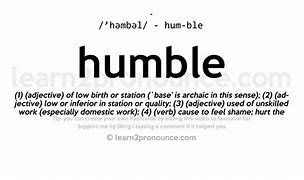 Image result for Define Humble