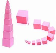 Image result for Montessori Pink Tower Without Background