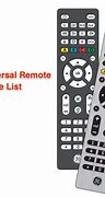 Image result for GE Universal Remote Codes List 33709