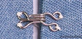 Image result for How to Sew Hook and Eye