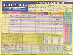 Image result for Cricket Scoring Book