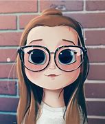 Image result for Cartoon Girl with Glasses Painting Clip Art