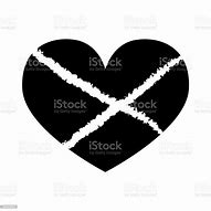 Image result for Broken Heart Black and White