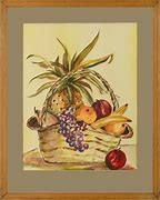 Image result for Fruit Basket Still Life Recatngle Painting