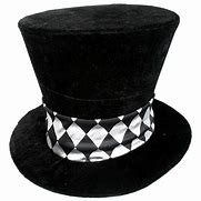 Image result for Mad Hatter Top Hat Black and White