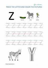 Image result for Letter Z Tracing Worksheets Preschool