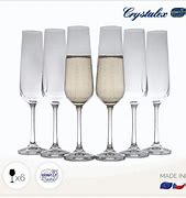 Image result for 6 Each Crystal Champagne Glasses