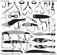 Image result for Fishing Lure Hook Clip Art Black and White