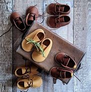 Image result for Handmade Leather Baby Shoes