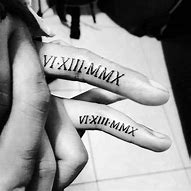 Image result for Roman Numeral Finger Tattoo