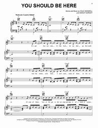 Image result for You Should Be Here Sheet Music