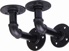 Image result for Black Iron Pipe Shelf Brackets