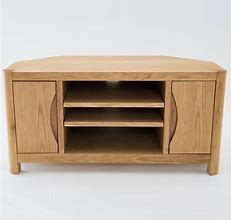 Image result for All Wood Corner TV Stand