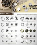Image result for Sew On Snap Button Sizes