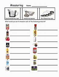 Image result for Cooking Measurements Worksheet