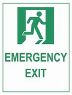 Image result for Free Printable Emergency Exit Signs