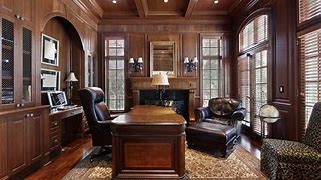 Image result for Home Office with Giant TV