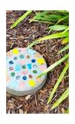 Image result for Homemade Mosaic Stepping Stones