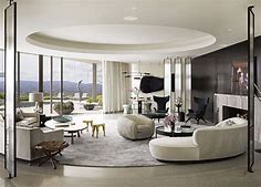 10 Most Beautiful And Trendy Living Rooms With Round Sofas | Hommés Studio