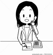 Image result for Woman at Work Answering Phone