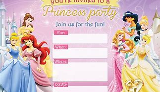 Image result for Disney Princess Invitations