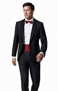 Image result for Black Suit Red Bow Tie