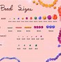 Image result for Glass Round Bead Size Chart