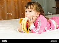 Image result for Of a Girl Eating Apple and Bananas