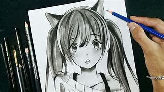Image result for Anime Neko Boy Drawing in Pencil