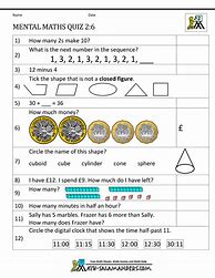 Image result for Mental Maths Activity