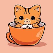 Image result for Cat in Ramen Cup