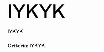 Image result for Iykyk Black