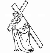 Image result for Jesus Carrying the Cross Black and White